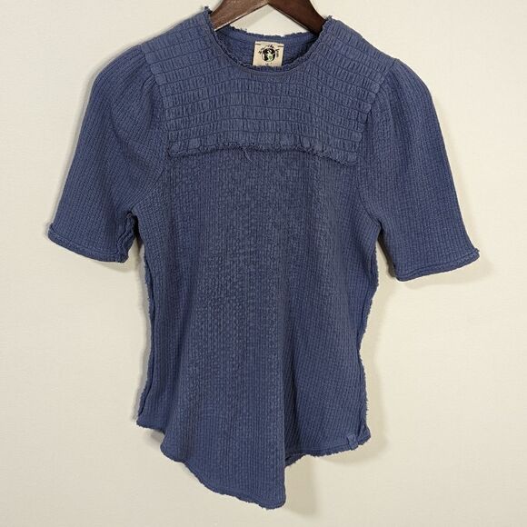 NWT We The Free Free People Blue Metal Red Delicious Tee - Picture 1 of 8